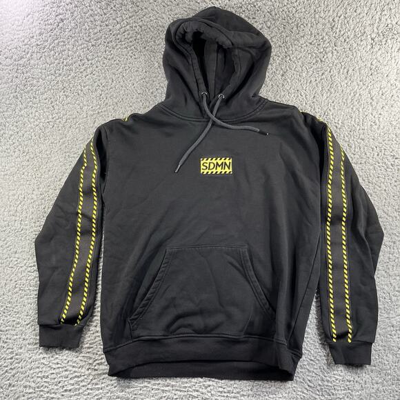 SIDEMEN OFFICIAL HOODIE MENS SMALL BLACK YELLOW SWEATSHIRT HOODED PULLOVER - Picture 1 of 8